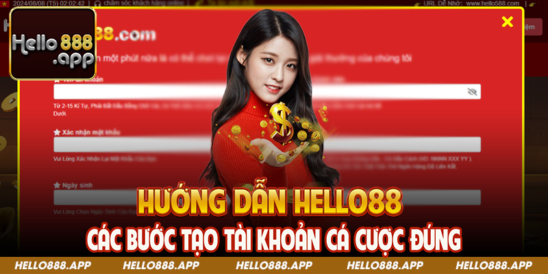 Hướng dẫn Hello88 - Các bước tạo tài khoản cá cược đúng