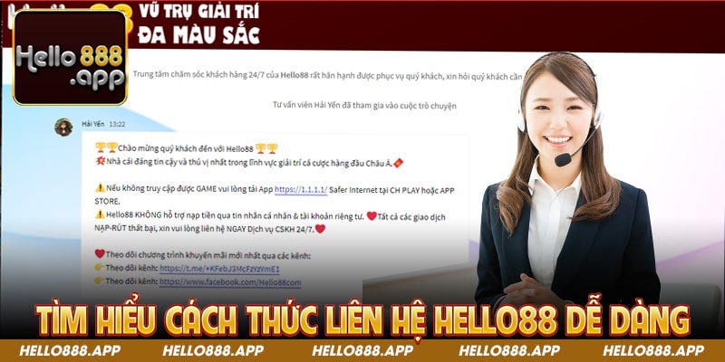 Tìm hiểu cách thức liên hệ Hello88 dễ dàng